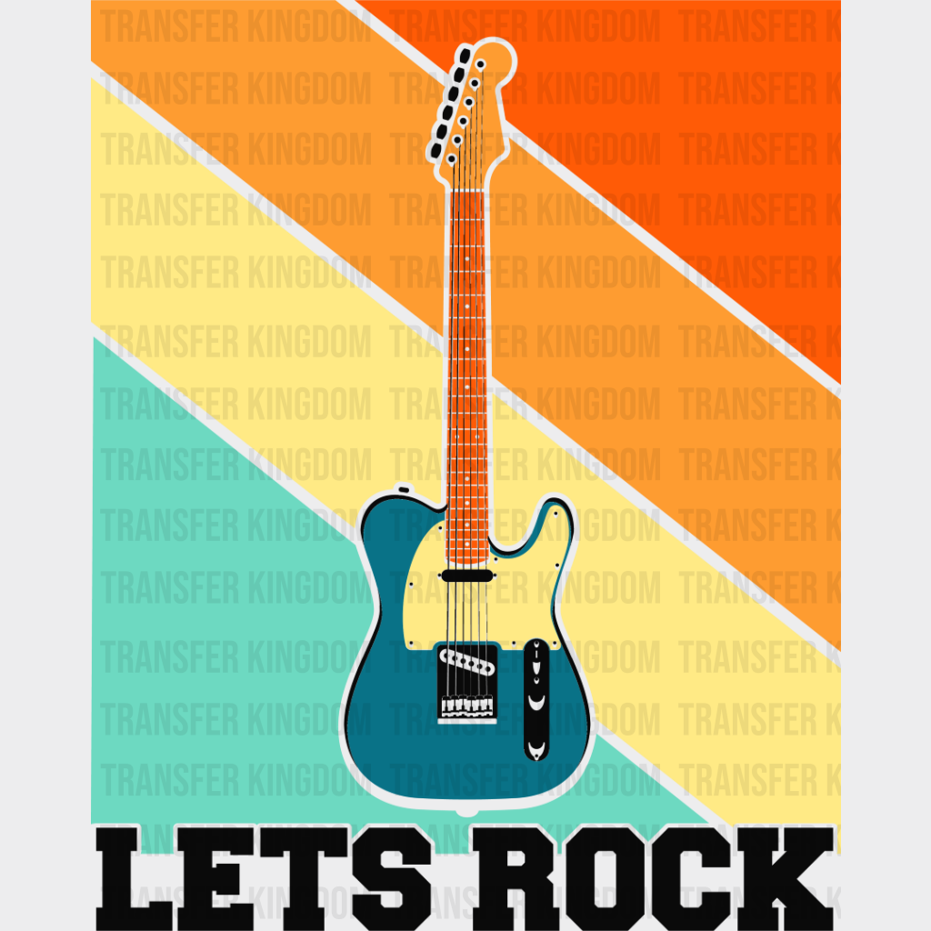 Let’s Rock - Singing Dtf Heat Transfer Unisex S & M (10’’) / Dark Color Design See Imaging