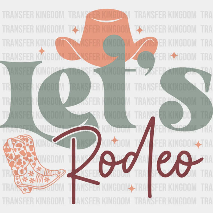 Let's Rodeo Design - Cowgirl DTF Transfers