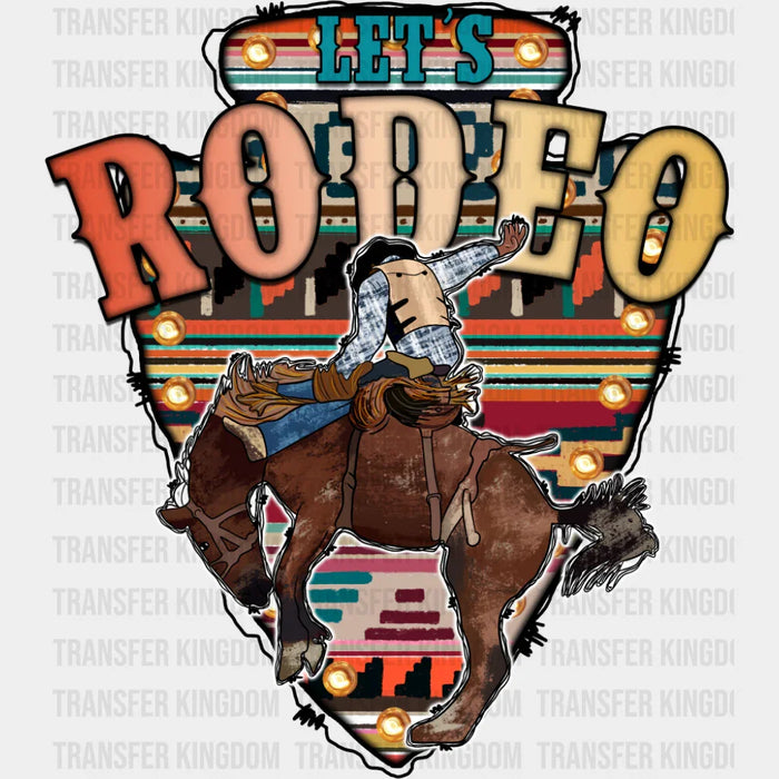 Let's Rodeo Horse Design - Rodeo DTF Transfer