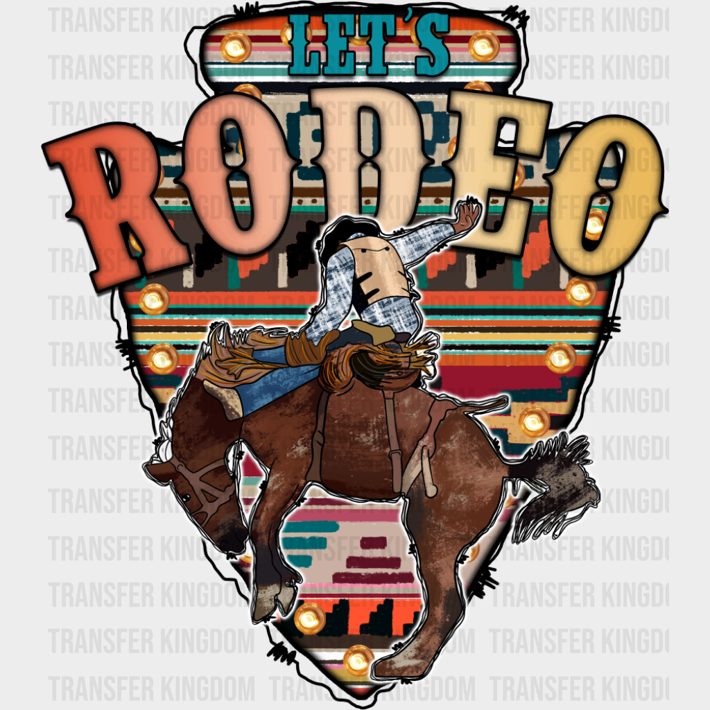 Let’s Rodeo Horse Design - Rodeo DTF Transfer