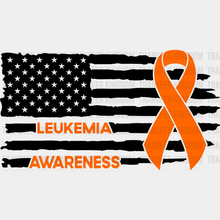 Leukemia Awareness USA Flag - Leukemia DTF heat transfer