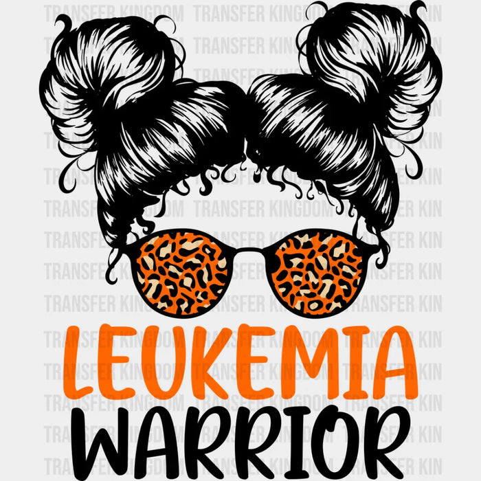 Leukemia Warrior Girl Design - Leukemia DTF heat transfer