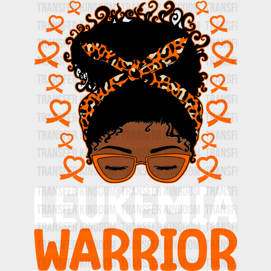 Leukemia Warrior Orange Design - Dtf Heat Transfer Unisex S & M (10’’) / Light Color See Imaging