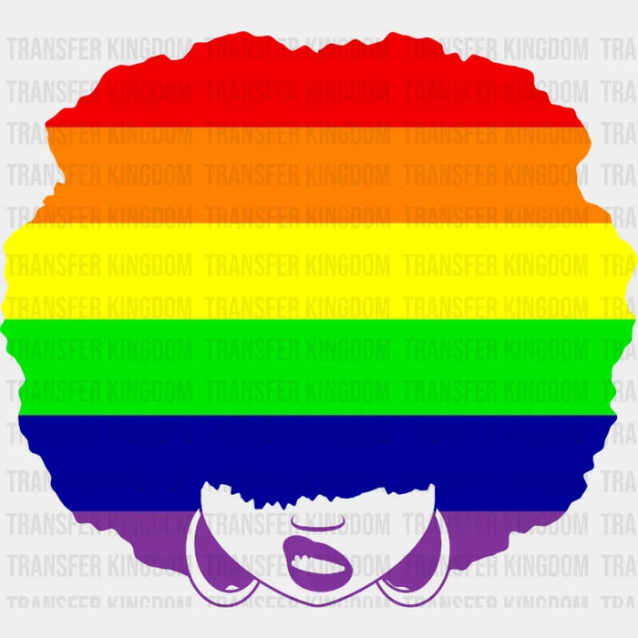 Lgbt Afro Smirk Head - LGBT - Lgbt Support - PRIDE Design - DTF heat transfer