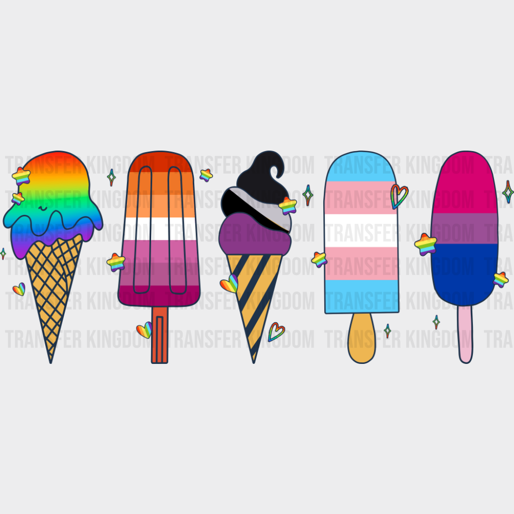 LGBT Ice Creams - Gay DTF Transfer