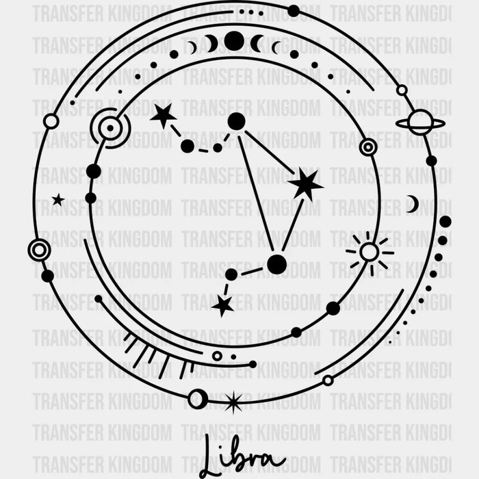 Libra Constellation Design - Zodiac DTF Transfer