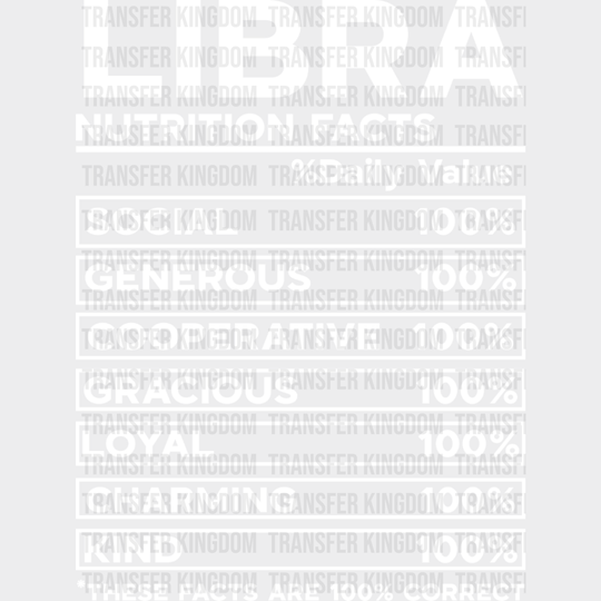 Libra Nutrition Facts - Zodiac & Horoscopes Dtf Heat Transfer Unisex S M (10’’) / Light Color