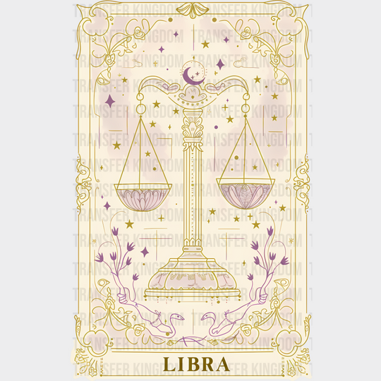 Libra Tarot Card - Zodiacs & Horoscopes Dtf Transfer