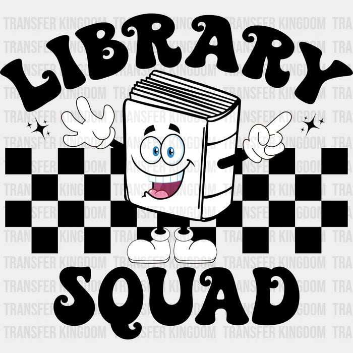 Librarian Squad Checkered Design - Librarian DTF heat transfer