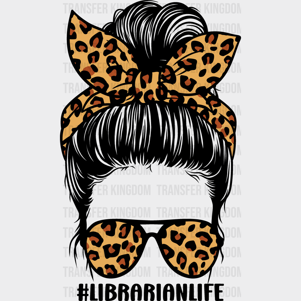 Librarianlife Design - Librarian Dtf Heat Transfer Unisex S & M (10’’) / Dark Color See Imaging