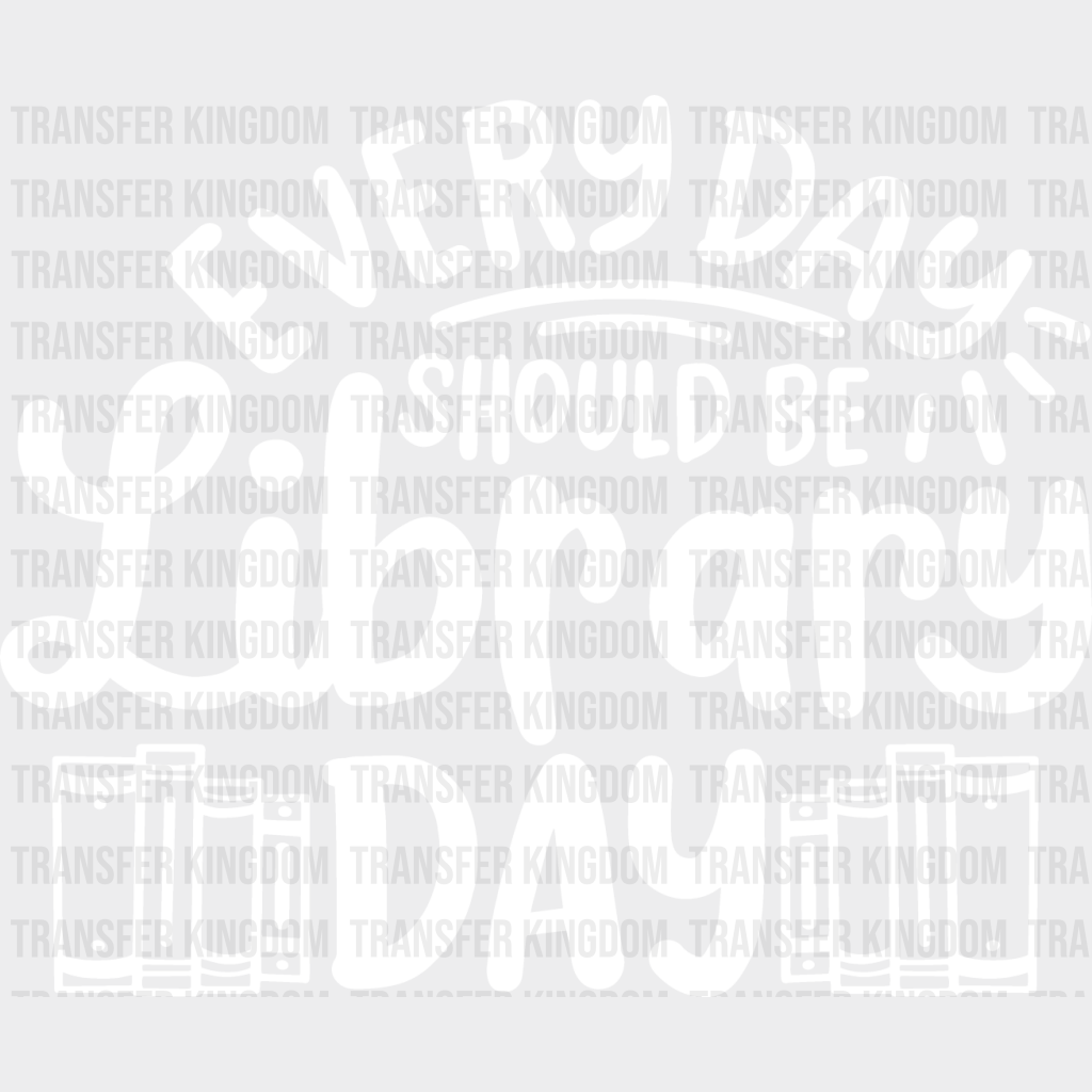 Library Day - Reading Dtf Heat Transfer Unisex S & M (10’’) / Light Color Design See Imaging