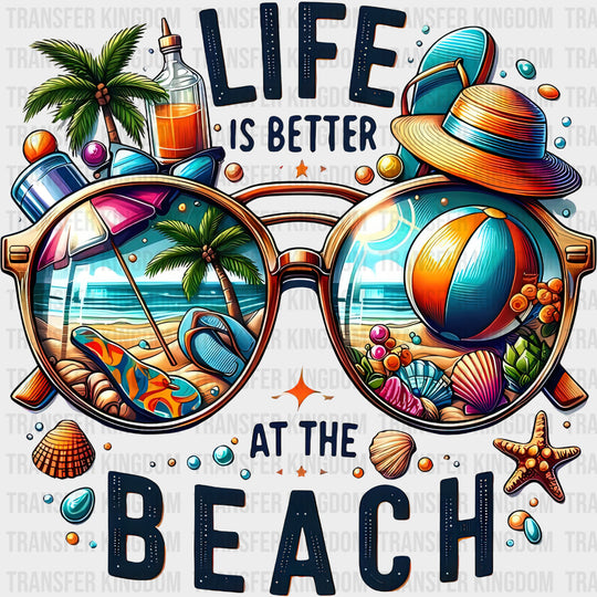 Life Is Better At The Beach - Family Trip DTF Transfers Adult Unisex - S & M (10’’) / Dark Color Design (See Imaging)