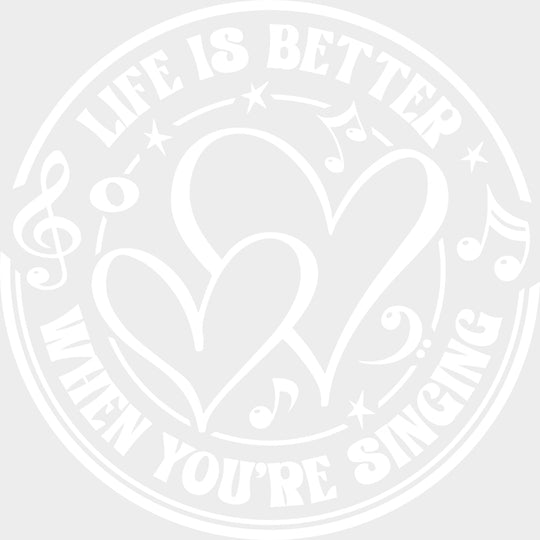 Life Is Better When You’re Singing - Singing DTF Transfers Adult Unisex - S & M (10’’) / Light Color Design (See
