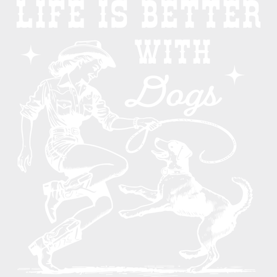 Life Is Better With Dogs - Dogs DTF Transfer Adult Unisex - S & M (10’’) / Light Color Design (See Imaging)