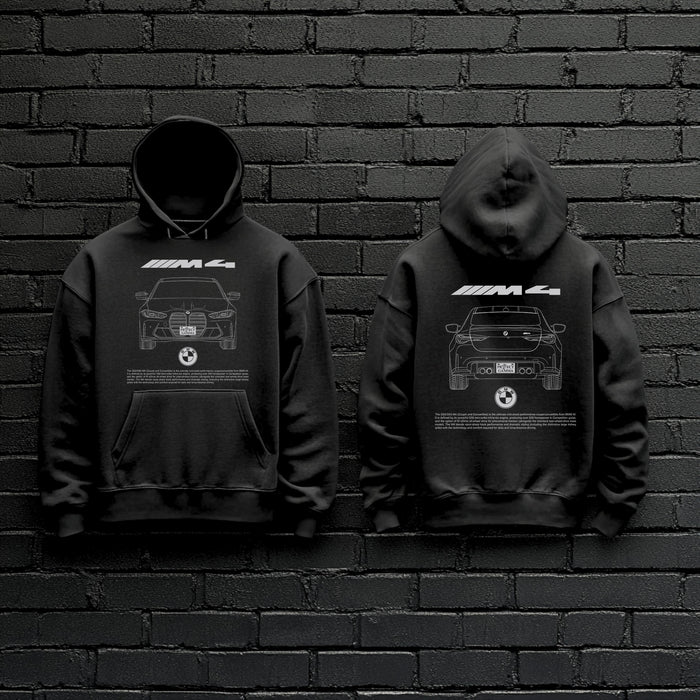 BMW / M4 Dual-View Technical Series - Unisex Double Sided Hoodie