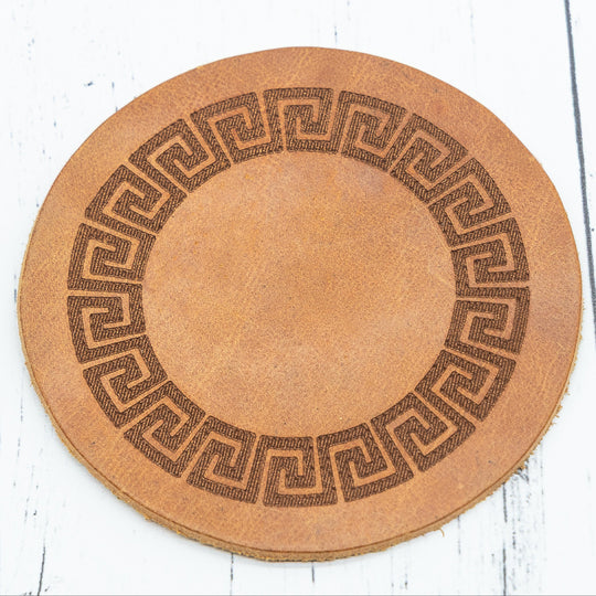 Custom Engraved Leather Coaster