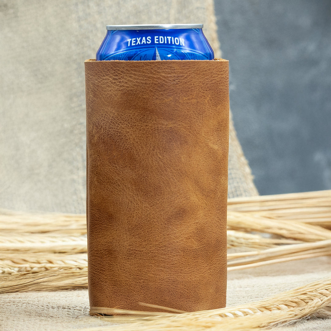 Faux Leather Can Holder – Stylish Drink Sleeve for 12oz and 16oz Cans