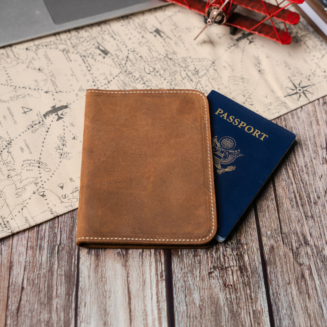 Faux Leather Passport Holder – Travel Wallet & Document Organizer