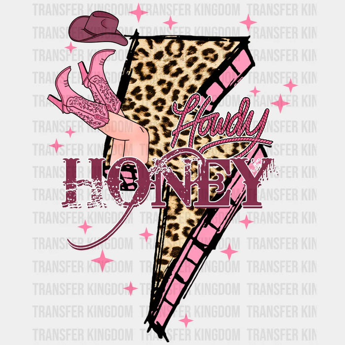 LIGHTNING HOWDY HONEY - Valentine's Day DTF heat transfer