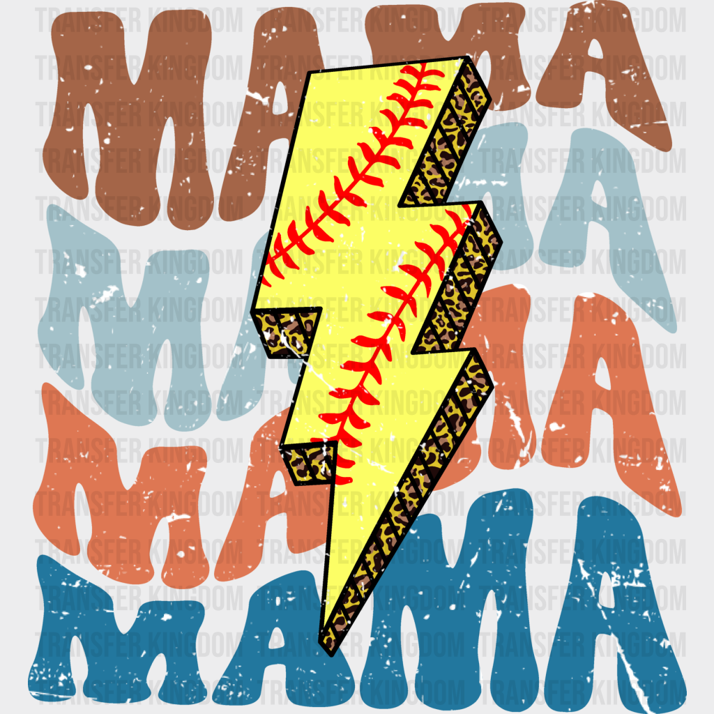 Lightning Mama Softball Design - Dtf Heat Transfer