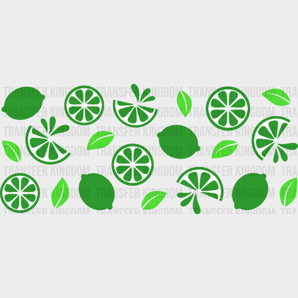 Limes - General Cup Wrap UV Sticker Permanent UV DTF Decal UVDTF