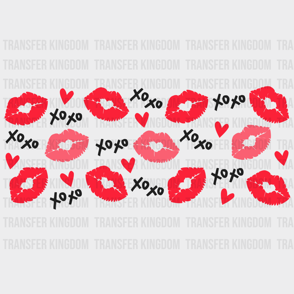 Lips Xoxo Uv Dtf Transfer Cup Wrap Sticker