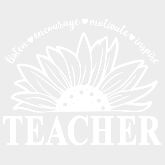 Listen Encourage Motivate Inspire Flower Design - Dtf Heat Transfer Unisex S & M ( 10 ) / Light