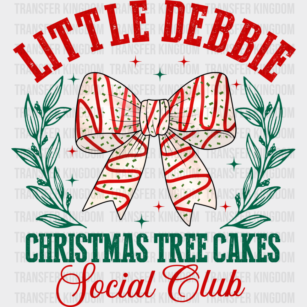 Little Debbie Cakes - Christmas Dtf Transfer Unisex S & M (10’’) / Dark Color Design See Imaging