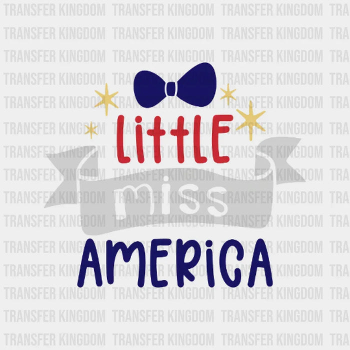 Little Miss America - 4th Of July DTF Heat Transfer