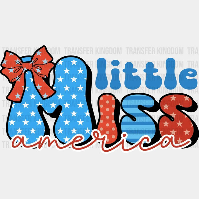 Little Miss America - 4th Of July DTF Transfer