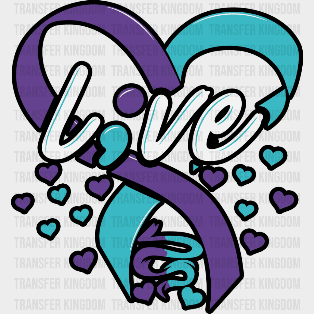 Live Hearts - Suicide Awareness DTF Transfer Adult Unisex - S & M (10’’) / Dark Color Design (See Imaging)