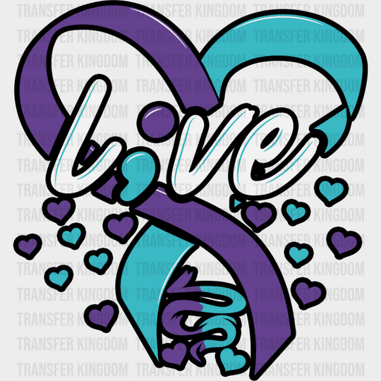 Live Hearts - Suicide Awareness DTF Transfer Adult Unisex - S & M (10’’) / Dark Color Design (See Imaging)