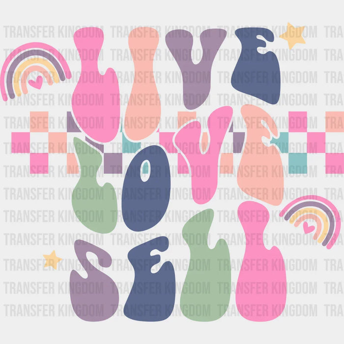 Live Love Sell Checkered Design - Realtor DTF Transfer