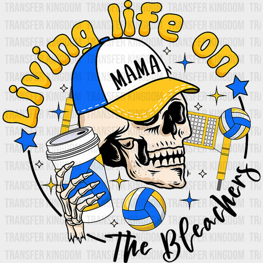 Living Life On The Bleachers - Volleyball DTF Transfers transfer-kingdom Dark Color Design (See Imaging)