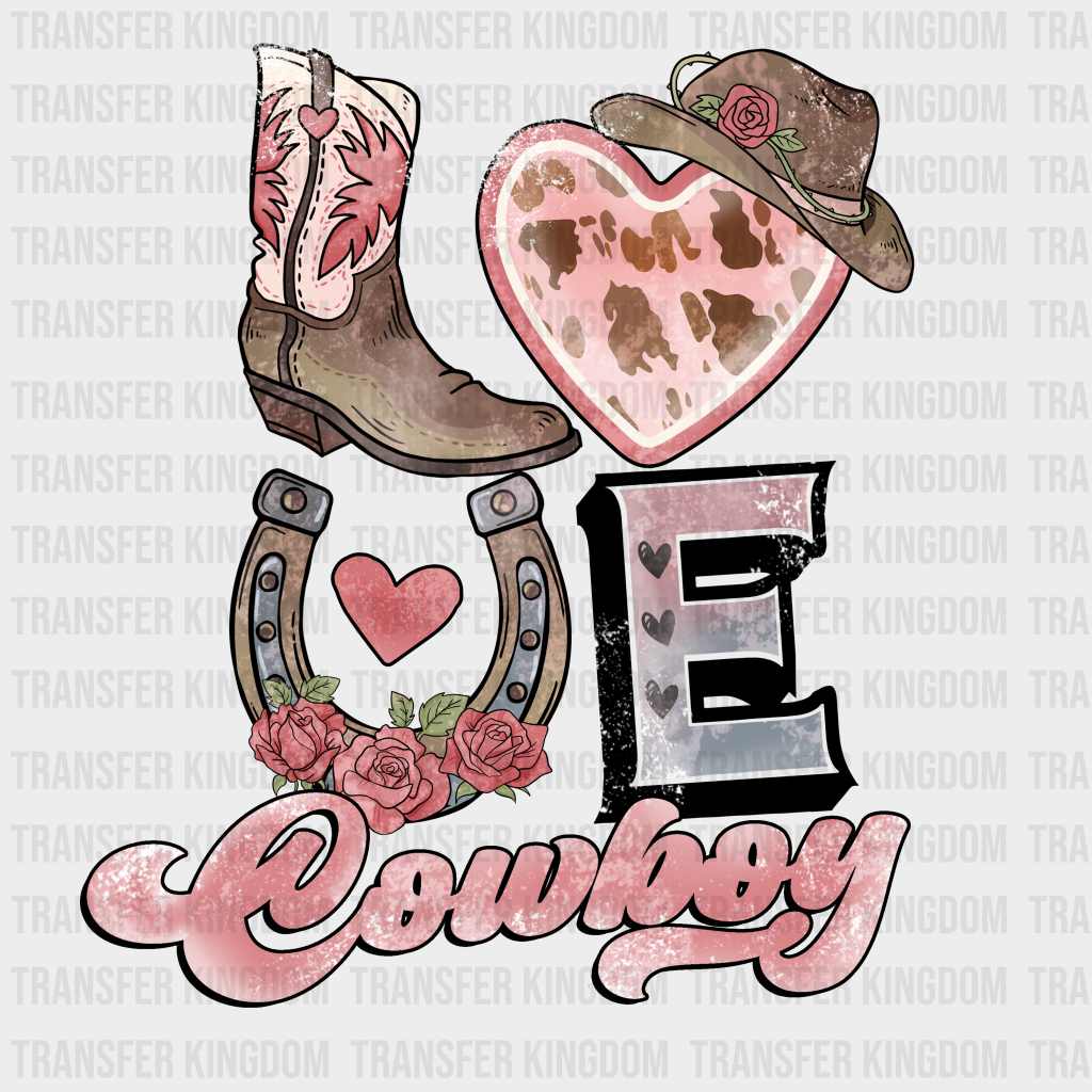 LO VE COWBOY - DTF heat transfer - transfer-kingdom