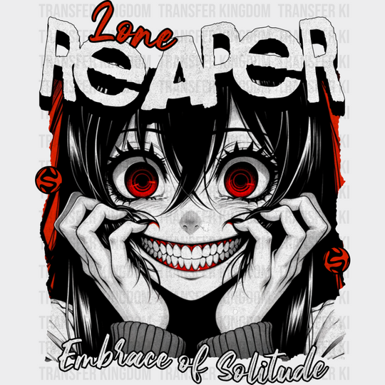 Lone Reaper - Anime Dtf Heat Transfer Unisex S & M (10’’) / Dark Color Design See Imaging