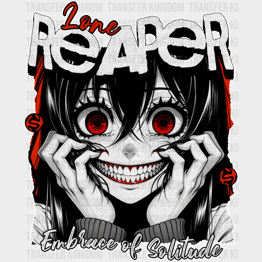 Lone Reaper - Anime Dtf Heat Transfer Unisex S & M (10’’) / Light Color Design See Imaging