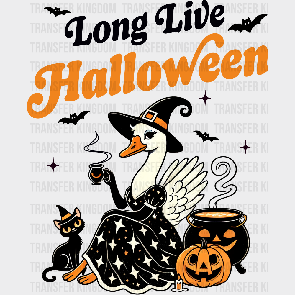Long Live Halloween Halloween DTF Transfer Adult Unisex S & M (10’’) / Dark Color Design (See Imaging)