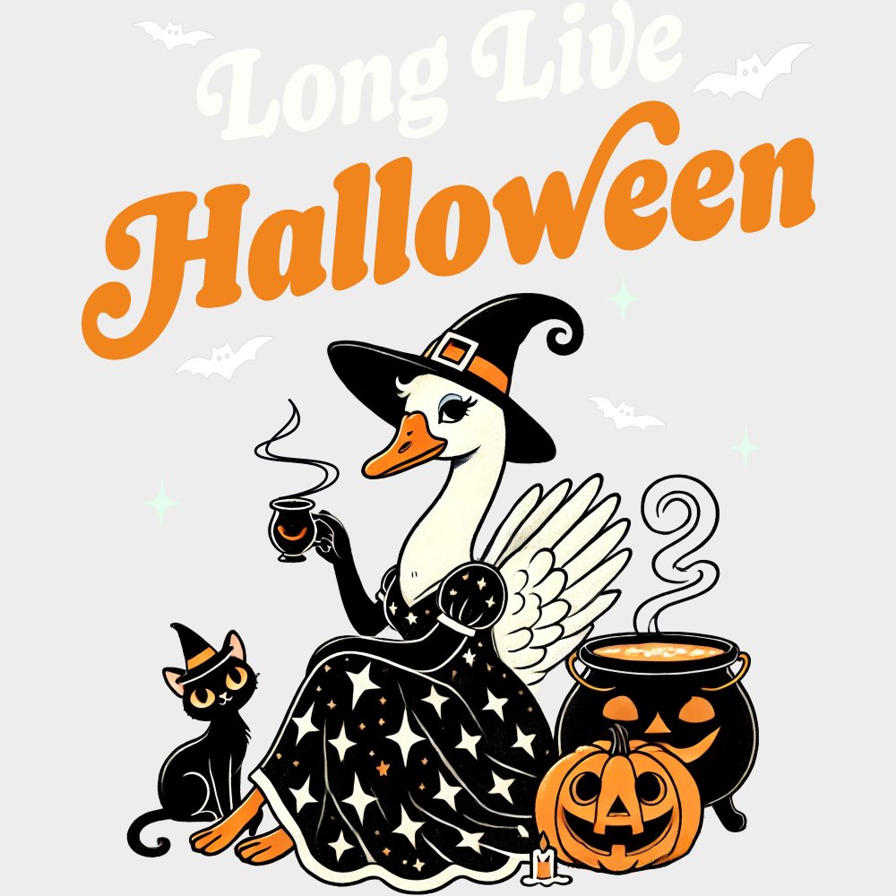 Long Live Halloween Halloween DTF Transfer Adult Unisex S & M (10’’) / Light Color Design (See Imaging)