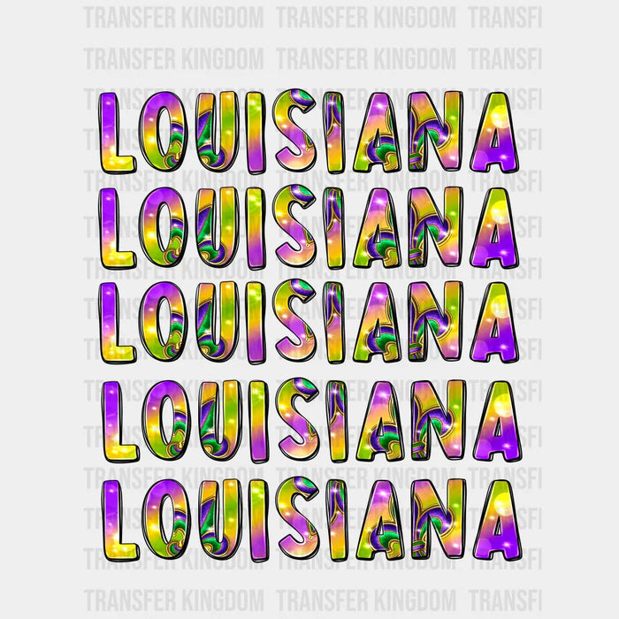 Louisiana Mardi Gras Design- Mardi Gras DTF heat transfer
