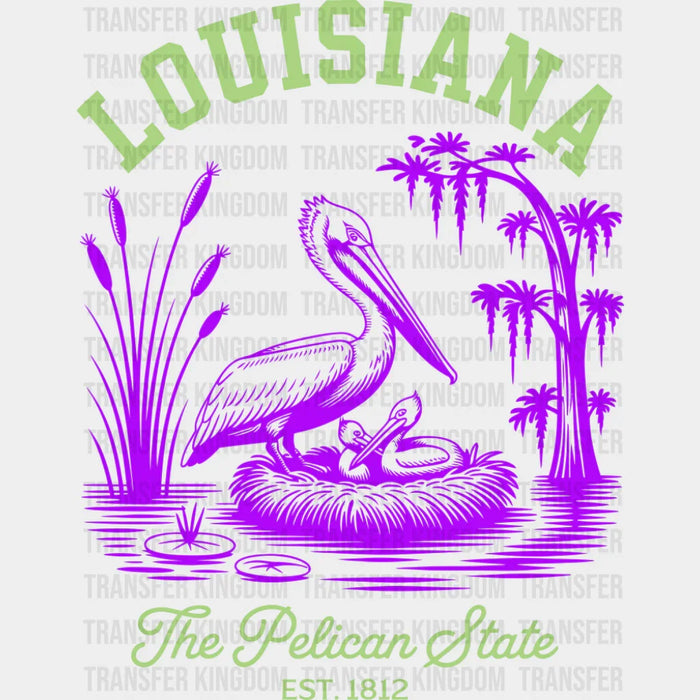 Louisiana The Pelican State - States & Cities DTF Transfer