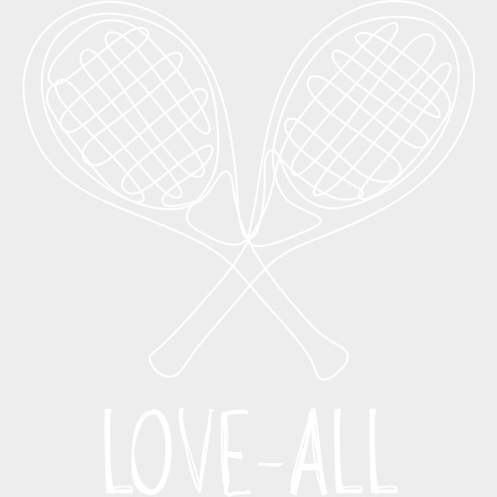 Love All - Tennis DTF Transfers Adult Unisex - S & M (10’’) / Light Color Design (See Imaging)