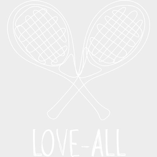 Love All - Tennis DTF Transfers Adult Unisex - S & M (10’’) / Light Color Design (See Imaging)
