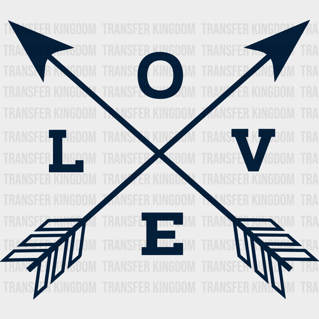 Love Arrows Valentines Day Design - Dtf Heat Transfer Unisex S & M ( 10 ) / Dark Color See Imaging