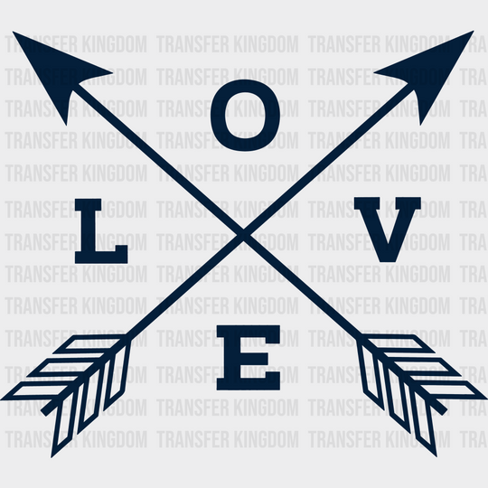 Love Arrows Valentines Day Design - Dtf Heat Transfer Unisex S & M ( 10 ) / Dark Color See Imaging