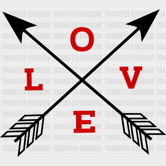 Love Arrows Valentines Day Design - Dtf Heat Transfer Unisex S & M ( 10 ) / Light Color See Imaging