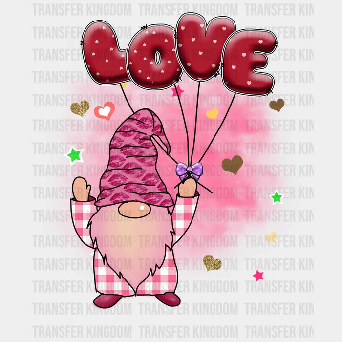 LOVE BALLOONS GNOME - DTF heat transfer