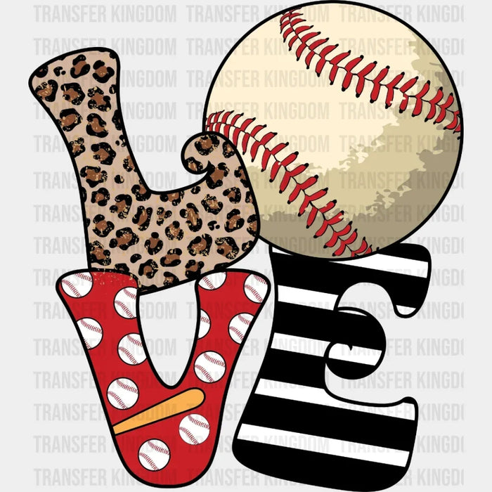 Love Baseball DTF Transfer