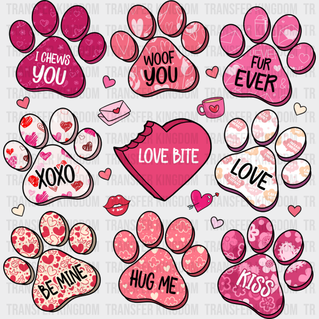 Love Bite Paws - Dogs DTF Transfer