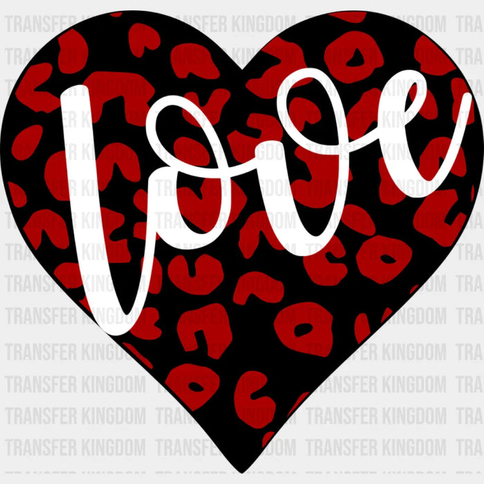 Love Black And Red Heart - Valentine's Day DTF Transfer
